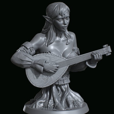 Wood Elf Bard Bust
